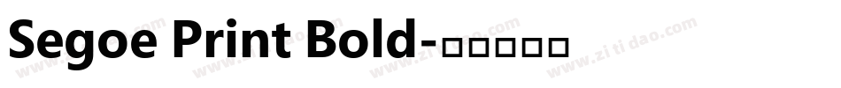 Segoe Print Bold字体转换